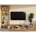 TV stolek Malwa 140 cm dub artisan/kašmír