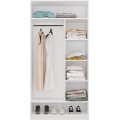 Modulární otevřená šatní skříň Openo 1W6P 100 cm bílá