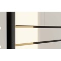 Šatní skříň Malwa SS-90 cm antracit/bílá
