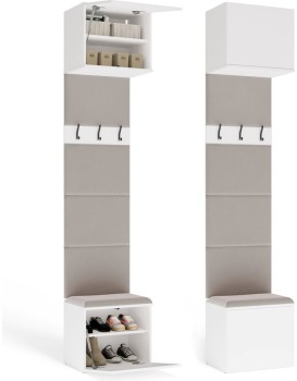 Předsíňová stěna HAGA 1W 50 cm bílá/kašmír