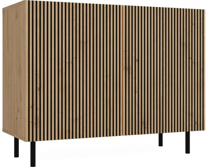 Komoda KAMA SLIM 100 cm dub artisan/černá