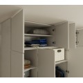 Šatní skříň s nástavcem Senso 4D 200 cm kašmírová/černá