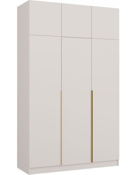 Šatní skříň s nástavcem Senso 3D 150 cm kašmírová/zlatá