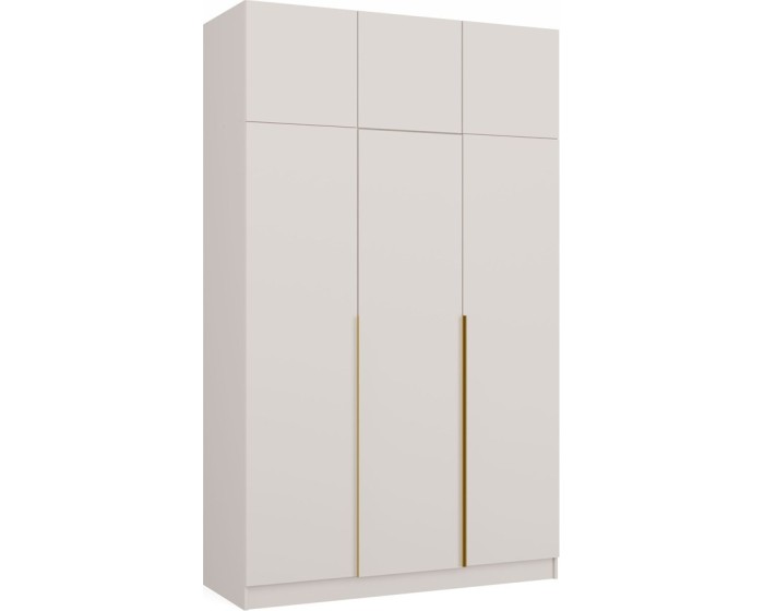 Šatní skříň s nástavcem Senso 3D 150 cm kašmírová/zlatá