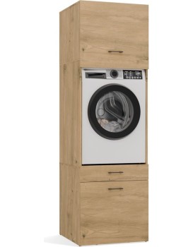 Koupelnová skříňka na pračku s nástavcem POLA 2S 64 cm dub Artisan