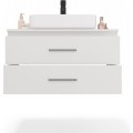 Závěsná skříňka pod umyvadlo s deskou NEL 2S 80 cm bílá