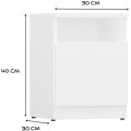 Noční stolek Galax 1D 30 cm bílý