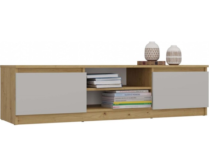 TV stolek Malwa 140 cm dub artisan/kašmír