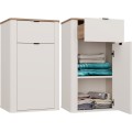 Závěsná koupelnová skříňka Cordoba 1D1S 48 cm kašmír/dub Castello