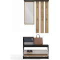 Předsíňová stěna GARDE 85 cm antracitová/dub artisan