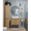 Závěsná skříňka pod umyvadlo s deskou Nel 2S 60 cm dub Artisan
