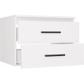 Závěsná skříňka pod umyvadlo s deskou NEL 2S 60 cm bílá/černá