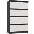 Komoda Malwa M4 70 cm antracit/bílá