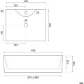 Závěsná skříňka s deskou a umyvadlem Nel 2S 80 cm bílá
