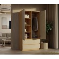 Šatní skříň Malwa SS-90 cm dub artisan/kašmír