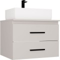 Závěsná skříňka pod umyvadlo s deskou NEL 2S 60 cm kašmírová