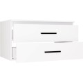 Závěsná skříňka pod umyvadlo s deskou NEL 2S 80 cm bílá/černá
