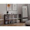 Regál Malax 2x4 147 cm antracit/bílý