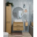 Závěsná skříňka pod umyvadlo s deskou Nel 2S 60 cm dub Artisan