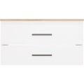 Závěsná skříňka pod umyvadlo s deskou NEL 2S 80 cm bílá/dub Artisan