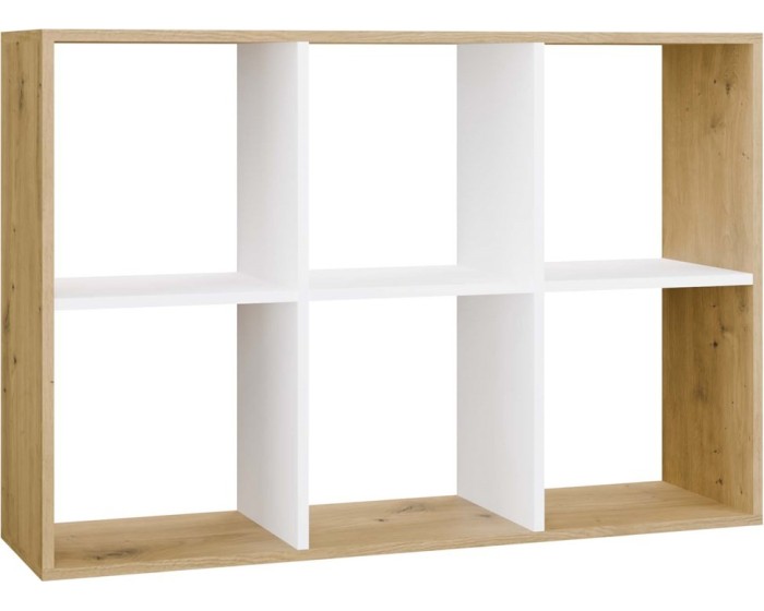Regál Malax 2x3 110 cm dub Artisan/bílý