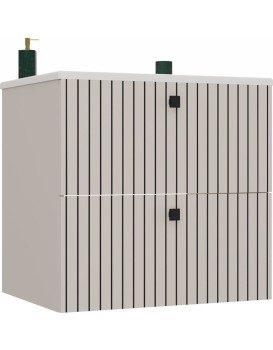 Závěsná skříňka s umyvadlem Tigo 2S 60 cm kašmír