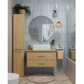 Závěsná skříňka s deskou a umyvadlem Nel 2S 80 cm dub Artisan