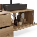 Závěsná skříňka pod umyvadlo s deskou TIGO 1D2S 140 cm dub evoke