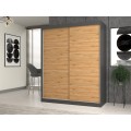 Šatní skříň IGA s posuvnými dveřmi 160 cm dub Artisan