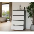 Komoda Malwa M4 70 cm antracit/bílá
