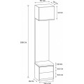 Předsíňová stěna se zrcadlem Haga 1L2S 50 cm kašmír