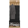 Předsíňová stěna Lior 80 cm černá/dub Artisan II