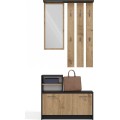 Předsíňová stěna GARDE 85 cm antracitová/dub artisan