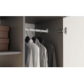Šatní skříň Malwa SS-90 cm antracit/bílá