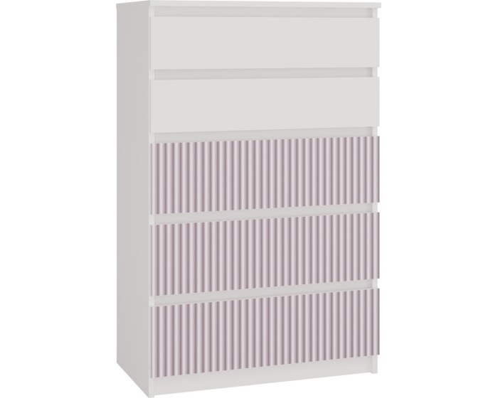 Dětská komoda MALWA M5 ARTESO bílo-růžová