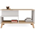 Konferenční stolek Olympo 90 cm bílý/dub Artisan