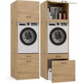 Koupelnová skříňka na pračku s nástavcem POLA 2S 64 cm dub Artisan