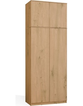 Šatní skříň s nástavcem Malwa II 90 cm dub artisan