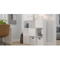 Regál MALAX 3x3 se 3 dvířky 110 cm bílý