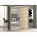 Šatní skříň se zrcadlem Iga 160 cm dub Sonoma II