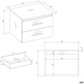 Závěsná skříňka pod umyvadlo s deskou NEL 2S 60 cm kašmírová