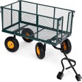 Zahradní vozík MultiGarden s připojením na traktor zelený