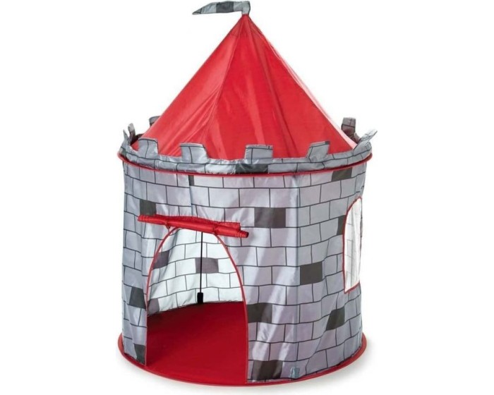 Dětský stan rytířský hrad šedý