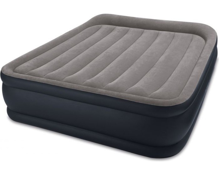 Nafukovací postel Intex 203x152cm s pumpou modro-šedá
