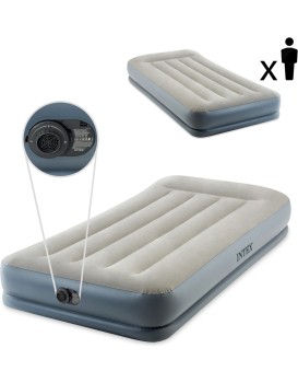 Nafukovací matrace s pumpičkou INTEX 191 x 99 cm šedá