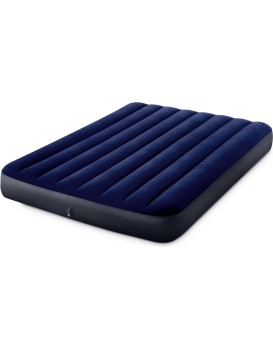 Velurová nafukovací matrace INTEX 191x137cm modrá
