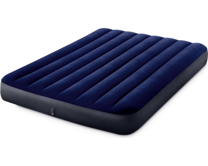 Velurová nafukovací matrace INTEX 191x137cm modrá