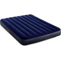 Velurová nafukovací matrace INTEX 191x137cm modrá