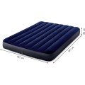 Velurová nafukovací matrace INTEX 191x137cm modrá