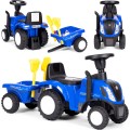Dětské odrážedlo TRACTOR s vozíkem modré